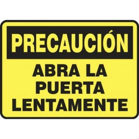 Accuform OSHA CAUTION Safety Sign OPEN DOOR SHMABR603XT SHMABR603XT